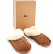 New in box Women's 100% UGG Brand Soft Coquette Slippers Shoes Chestnut 5125 picture