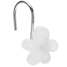 Cute Flower Shower Curtain Hooks, Glow in The Dark, Pretty Floral Themed Elegant picture