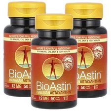 Nutrex Hawaii BioAstin (12mg) 50 Caps Each (Pack of 3) picture