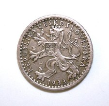 S3 - Czechoslovakia 25 Haleru 1933 Uncirculated Coin - Czech Lion **** Nice Coin picture