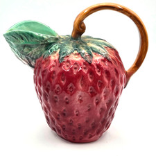 Vintage Ceramic Strawberry Pitcher - Made In Italy picture