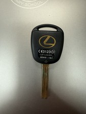  New Replacement Key Case Shell Keyless Remote Fob Uncut Blade Lexus Gold Logo picture