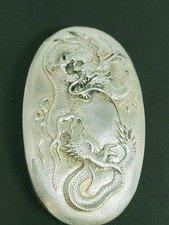 Antique ARTHUR & BOND  - DRAGON -Yokahama  Sterling Silver Cloths/ Vanity Brush picture