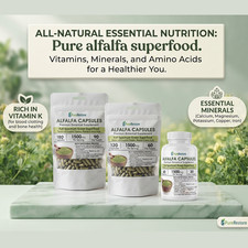 Alfalfa Capsules | 1500mg High-Potency Botanical Supplement | ORGANIC picture