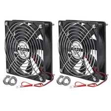 2Pcs 12025 120Mm X 25Mm 12V 5 Inch Dual Ball Bearings Brushless Fan 2Pin DC Cool picture