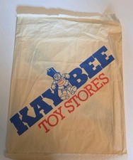 Vintage 1980's Kay Bee Toy Store KB Toys Paper Shopping Bag 16x12