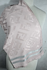 Auth Fendi Scarf Shawl Stole Wrap 65% Cashmere 35% Silk Light Pink Used picture