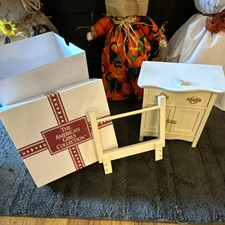 American Girl doll, pleasant company, white wood wash stand, with screws picture