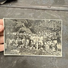 Original Pre WWII Italian Photo Postcard MVSN Group Black Shirts  picture