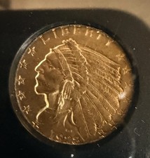 1928 $2.50 Incuse Indian Head Quarter Eagle Gold Coin - Authenticated Extra Fine picture