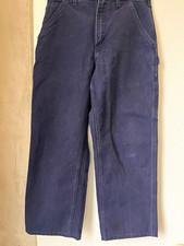 Carhartt B11 MDT Dungaree Fit Navy Cotton Canvas Work Pants Men 30x30 picture