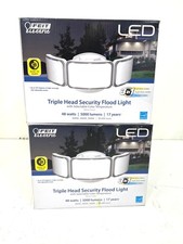 2PK Feit Electric 5000 Lumens White Dusk to Dawn LED Floor Light Select Temp New picture