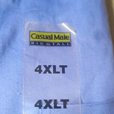 Harbor Bay Wrinkle Resistant Blue Solid Button-Up Shirt 4XLT Big & Tall picture