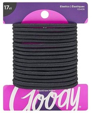 Goody Ouchless Hair Elastics Black 17 Count No Metal Tangle-Free Ponytail Holder picture