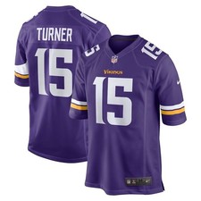 Men's #15 Dallas Turner White/Purple Player SportShirt Adult - All Stitched picture