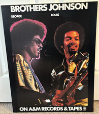1970s BROTHERS JOHNSON Orig A&M Records Large Cardboard Promo Poster Disco Soul picture