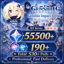Genshin Impact (NA) Reroll 55500 Primogem | 190 Wishes | 530+ Pulls picture