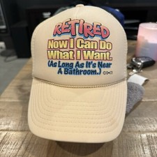 Vintage Retired now I can do what I want bathroom trucker hat picture