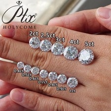 GRA Certified Loose Moissanite Stones D Color VVS1 All Sizes 5-100Pcs  picture