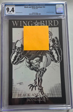 WINGBIRD BLACK AND WHITE BON DAGE #1 CGC 9.4 GRADED 1996 VEROTIK SILVER EMBOSSED picture