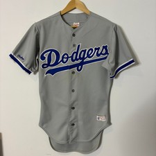 Vintage Los Angeles Dodgers MLB Jersey Rawlings 80s Blank Away Grey Size 40 picture