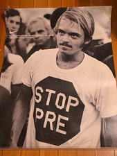 Rare Original Vintage Nike Steve Prefontaine Two-Sided Poster - Stop Pre 23x35 picture