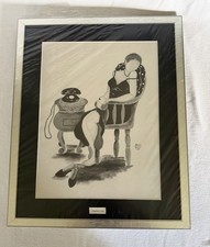 Annie Lee “Disappointed Again” 1989, Black And White Sketch, Print picture
