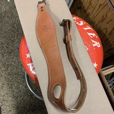 REDHEAD WHITE STITCHED SUEDE BACKED PADDED THUMBHOLE LEATHER SLING W/SWIVELS picture