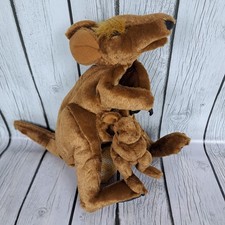 Folkmanis Folktails Kangaroo Hand Puppet With Joey Plush NWT Realistic 15” picture