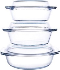 6-Piece Round Tempered Glass Casserole Dish with Lid, Oven picture