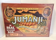 Jumanji Board Game Wooden Box Classic Retro Real Wood Case Award Fun NEW Sealed picture