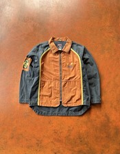 Vintage 90s Diesel Zip Jacket Made In Italy Faded Made In Italy Racing Orange picture
