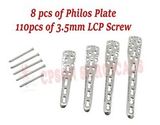 Veterinary Philos Plate 3H to 6H - Pair of each & 3.5mm LCP Screw- 110pcs SS picture