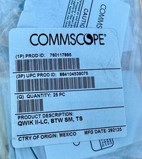 Commscope SM fiber ends QWIK II-LC, BTW SM, TS Singlemode (25)New picture