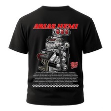 Arias Hemi Engine T-Shirt - Drag Racing Tee, Blown Hemi Shirt, V8 Engine Shirt picture