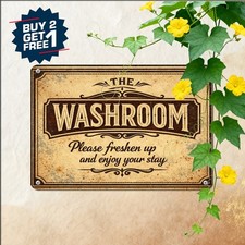 Humor Bathroom Tin Sign Funny Retro Toilet Rules Aluminum Wall Decor 8x12 picture