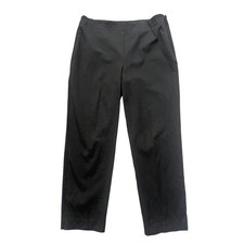 Talbots Heritage Black Straight Leg Pants Womens 12 Side Zip Cotton Blend picture