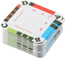 Uniquer 100Pcs Weaving Cards Square DIY Tablet Handmade Four Hole Paper Loom picture