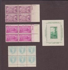 USA, 795, 796, 797, 798, 1937, PLATE BLOCKS, MINT, NH, 1930'S COLLECTION picture