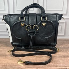 Bioworld Mickey Mouse Satchel Women Black Disney Faux Leather Crossbody picture