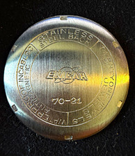 Vintage Enicar Swiss Watch Caseback Stainless Steel - Ref. 70-21 Parts  picture