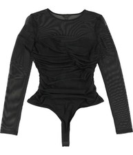 GUESS Womens Brianne Bodysuit Bodysuit, Black, Medium picture