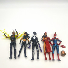 Marvel Legends Hasbro Mixed Lot 5 Storm,Elektra,Domino,X-23,Captain Marvel picture