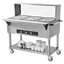 Uimoso 3-Pan Commercial Food Warmer with 3 x 20.6QT Capacity and Sneeze Guard picture