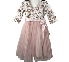 Flofallzique Pink Floral Size 4 Toddler Dress Cotton Fairy Princess picture