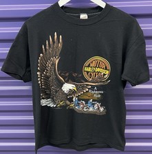Vintage Harley Davidson Shirt M/L Righteous Ride Eagle 20.5X26.5 USA 1988 picture