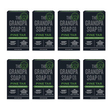 Grandpa'S the Soap Company Pine Tar Bar Soap for Men 4.25 Oz, 8 Pack picture