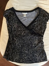 NWT Vertigo Paris Shirt/Top Black With Detail picture
