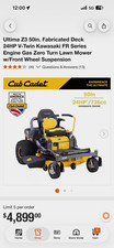 Cub Cadet Ultima Z3 50 in 24 HP Gas Zero-Turn Mower, Fab Deck, Suspension picture