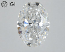 3.00 Ct OVAL Cut IGI Certified Lab Grown CVD Diamond E Color VVS2 Clarity STONE picture